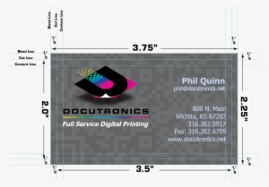 Business Card With Dimensions - Business Card