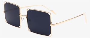 2018 Cut Out Lens Alloy Rectangle Sunglasses Gold Frame - Fashion Style Unisex Dazzle Sunglasses