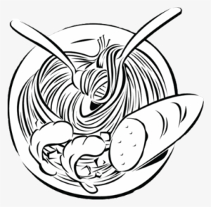 Pasta - Chicken Alfredo Pasta Drawing