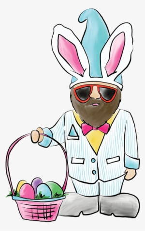 Gnick With Bunny Ears Holding Easter Basket - Easter Basket