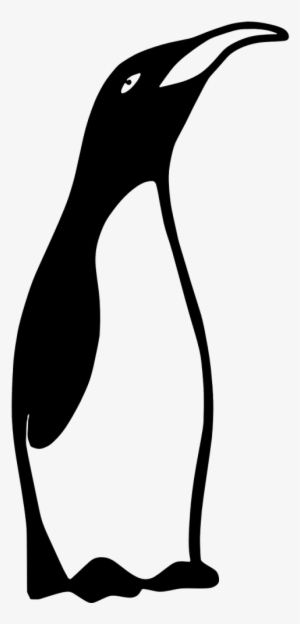 Emperor Vector Graphics - Pinguim Desenho Preto E Branco