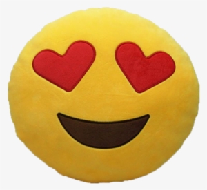 cojin emoji - heart eyes emoji pillow yellow