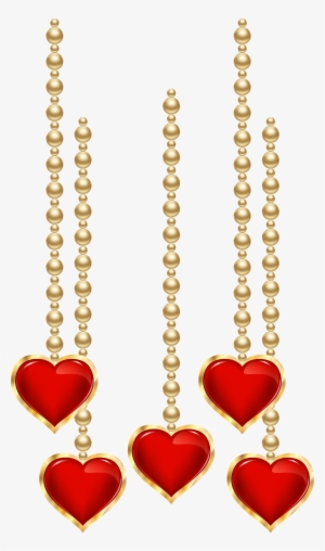 Hanging Decorative Hearts Png Clip Art Gallery Yopriceville - Heart Hanging Png Clipart