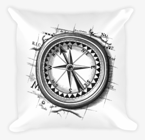 Nautical Compass Pillow - 222 Fifth (pts) Slice Of Life Nautical Compass Salad