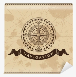 Nautical Vector Compass Wall Mural • Pixers® • We Live - Round Family Tree Template