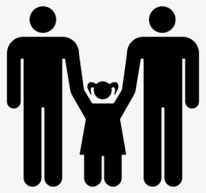 Men Couple With A Daughter Comments - Illustration