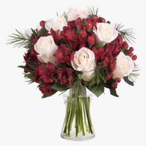 White Roses And Alstroemerias - Orkide Ve Gül Buketi