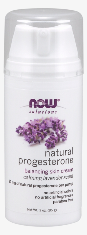Natural Progesterone Balancing Skin Cream With Lavender - Now Foods - Lavender Oil - 16 Oz.