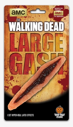 Large Walker Gash Appliance - Walking Dead Deep Cut Latex Prosthesis