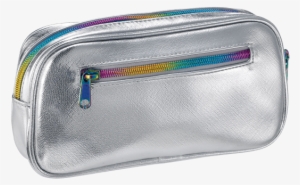 Picture Of Silver Metallic Small Cosmetic Bag - Charlotte Tilbury Makeup Bag