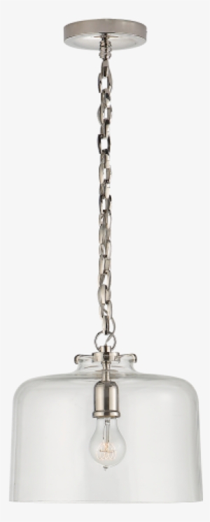 Katie Dome Pendant In Polished Nickel With Clear Glass - Circa Lighting