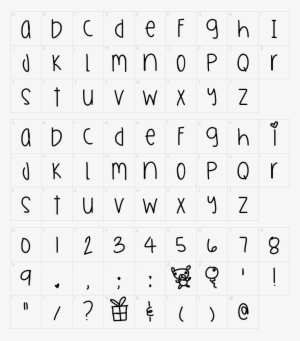 Font Characters - Number