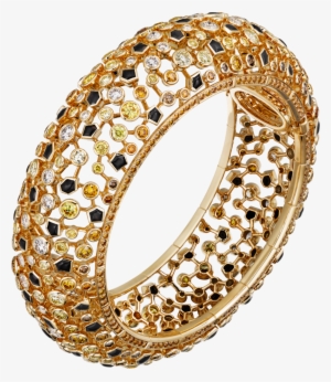 High Jewelry Braceletyellow Gold, Obsidians, Orange - High Jewelry Gold Bangles