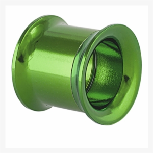 Freshtrends Green Anodized Steel Double Flare Tunnel - Surgical Stainless Steel