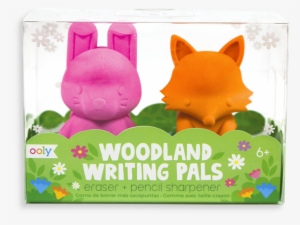 Woodland Writing Pals Erasers And Pencil Sharpeners - Ooly Woodlands Writing Pals Eraser