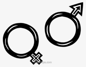 Male And Female Symbols Royalty Free Vector Clip Art - Masuclinity And Feminity
