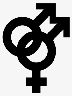 Male Male Female Rubber Stamp - Hermafroditismo Simbolo