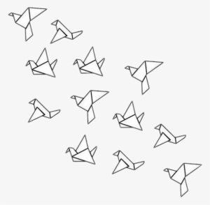 Origami Birds Drawing