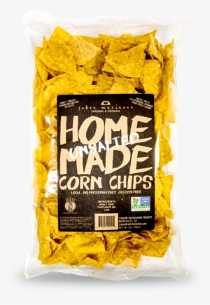 Unsalted Corn Chips - Sabor Mexicano Homemade Corn Chips - 12 Oz Bag