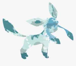 Stencil And Spray Paint Style Glaceon - Glaceon Transparent Fanart