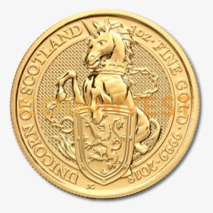 1 Oz Queen's Beasts Unicorn Gold Coin - 1 Oz Queen's Beasts Lion Gold 2016