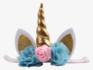 Gold Unicorn Headband - Echeveria