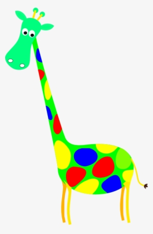 This Free Clipart Png Design Of Green Spotted Giraffe - Clip Art