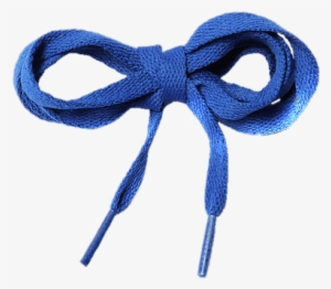 Blue Shoe Laces Tied In A Bow - Pair Of Shoe Laces