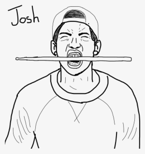 Josh Dun❤ 😂 Drummer Hat Red Dang Wow Freetoedjtfreetoe - Line Art