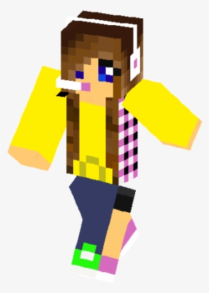 Gamer Girl Skin - Chica Gamer Minecraft Png