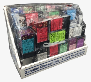 Best Of Chessex 16mm D6 Block Sampler Display - Novel
