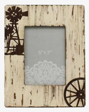 Western Moments Distressed Iv Windmill Wood Frame -