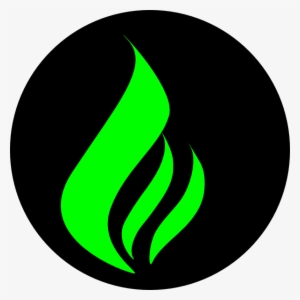 How To Set Use Green Flame Black Clipart - Green Flame Logo Png