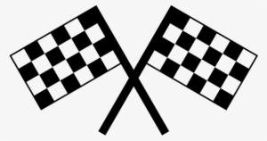 Checkered Flag Banner Png Download - Checkered Flags And Trophy