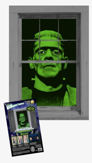 Wow Windows Frankenstein's Monster Halloween Backlit - Wowindow Posters Frankenstein's Monster Scary Halloween