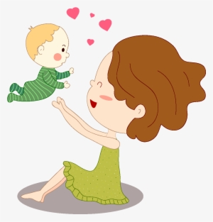Cartoon Cute Mother And Child Parenthood - Child Transparent PNG -  1772x1378 - Free Download on NicePNG