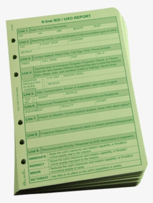 9 Line Uxo/ied Loose Leaf