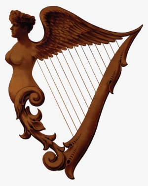 , , - Irish Harp Vintage Illustration