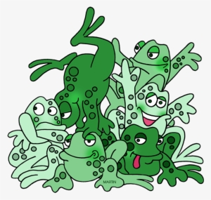 Six Frogs - Clip Art