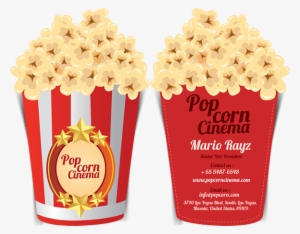 popcorn cinema business card - popcorn business card
