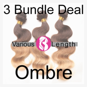 bundles of weave brazilian virgin unprocessed ombré - blond
