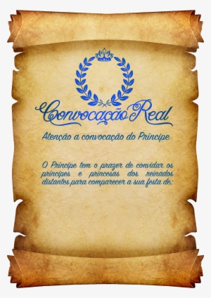 Pergaminho - Convite Princesa Aurora