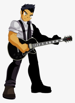 The Guitar Took Me 2 Days To Complete - Guitarist Animated Png