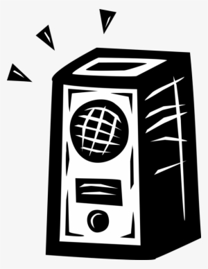Vector Illustration Of Audio Entertainment Stereo Loudspeaker - Loudspeaker