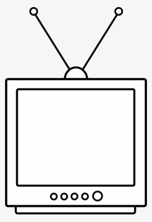 Tv Clipart Line - Television Clipart Black And White