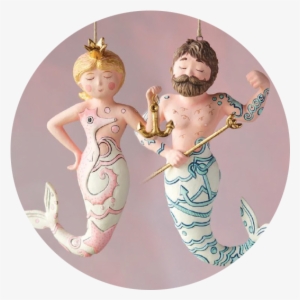 Glitterville Mermaid & Merman Ornaments