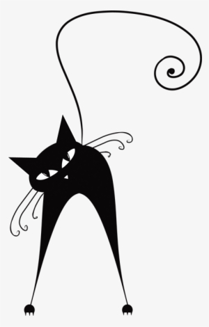 Gatos Negros - Black Cat Silhouette