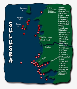 A Map Of The Divesites In Panglao - Sipalay Diving