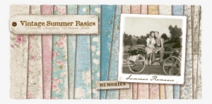 I Have Used Some Lovely Papers From The Vintage Summer - Road Bicycle