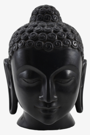 Black Stone Buddha Head 1 - Gautama Buddha